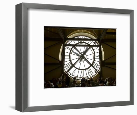 Diners Behind Famous Clocks in the Musee d'Orsay, Paris, France-Jim Zuckerman-Framed Photographic Print