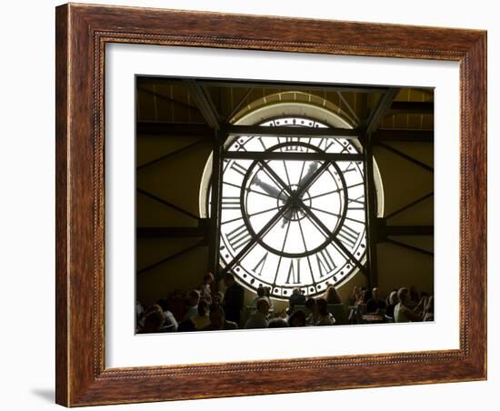 Diners Behind Famous Clocks in the Musee d'Orsay, Paris, France-Jim Zuckerman-Framed Photographic Print