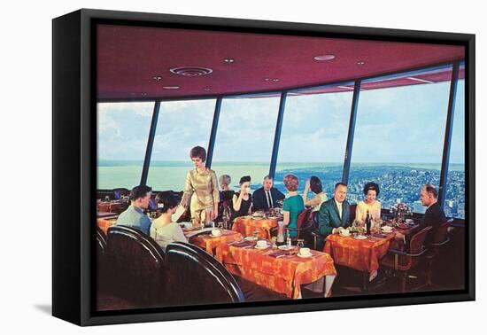 Diners in Space Needle, Seattle, Washington-null-Framed Stretched Canvas