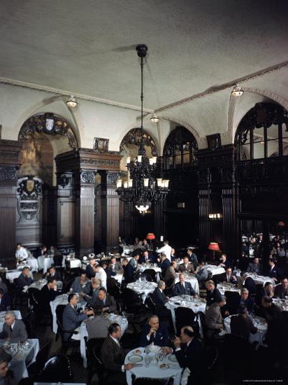Diners In The Oak Room At The Plaza Hotel Photographic Print By Dmitri Kessel Art Com