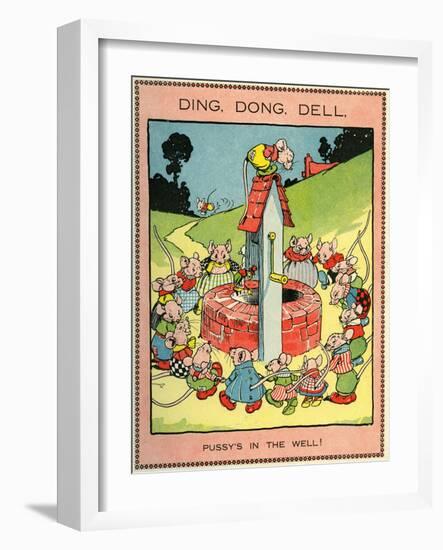 Ding, dong, dell, pussy's in the well!-Walter Crane-Framed Giclee Print
