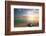 Dinghy Boat on Beach at Sunset, Great Exumand, Bahamas-null-Framed Photographic Print