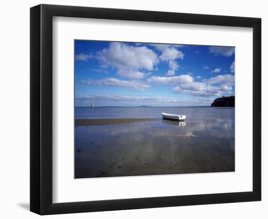 Dinghy on the Beach, Auckland, New Zealand-null-Framed Photographic Print