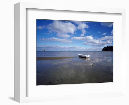 Dinghy on the Beach, Auckland, New Zealand-null-Framed Photographic Print