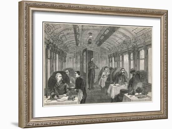 Dining Car on the Great Northern Railway-null-Framed Art Print