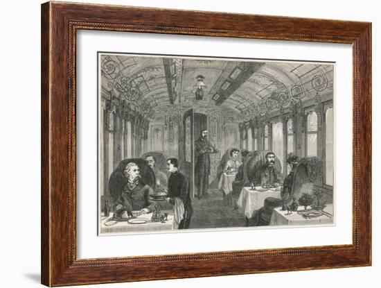 Dining Car on the Great Northern Railway-null-Framed Art Print