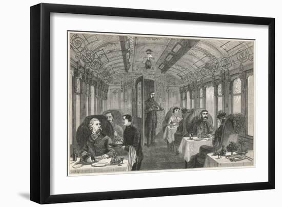 Dining Car on the Great Northern Railway-null-Framed Art Print