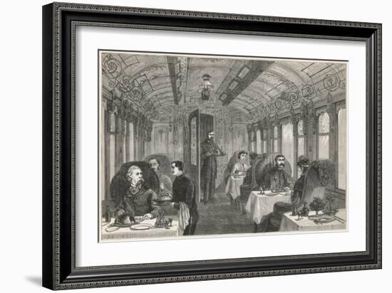 Dining Car on the Great Northern Railway-null-Framed Art Print