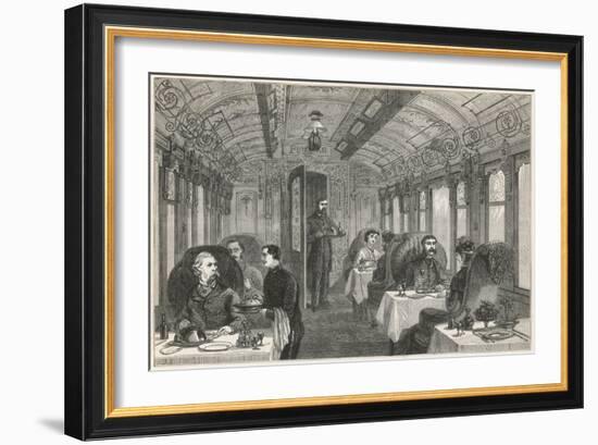 Dining Car on the Great Northern Railway-null-Framed Art Print