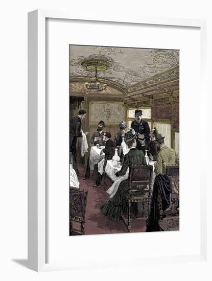 Dining car on the Orient Express, c1885-Unknown-Framed Giclee Print