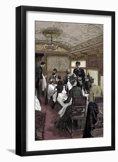 Dining car on the Orient Express, c1885-Unknown-Framed Giclee Print