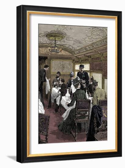 Dining car on the Orient Express, c1885-Unknown-Framed Giclee Print