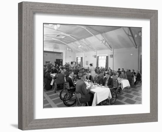 Dining Hall of the Ciswo Paraplegic Centre, Pontefract, West Yorkshire, 1960-Michael Walters-Framed Photographic Print