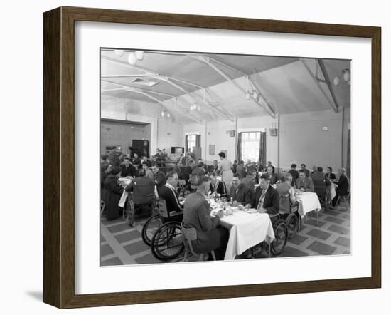 Dining Hall of the Ciswo Paraplegic Centre, Pontefract, West Yorkshire, 1960-Michael Walters-Framed Photographic Print