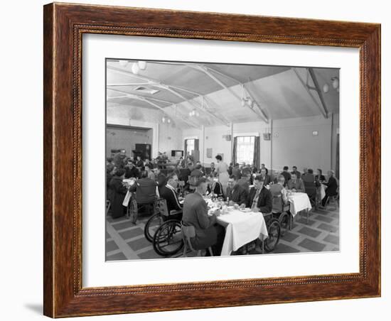Dining Hall of the Ciswo Paraplegic Centre, Pontefract, West Yorkshire, 1960-Michael Walters-Framed Photographic Print