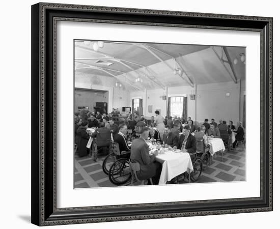 Dining Hall of the Ciswo Paraplegic Centre, Pontefract, West Yorkshire, 1960-Michael Walters-Framed Photographic Print