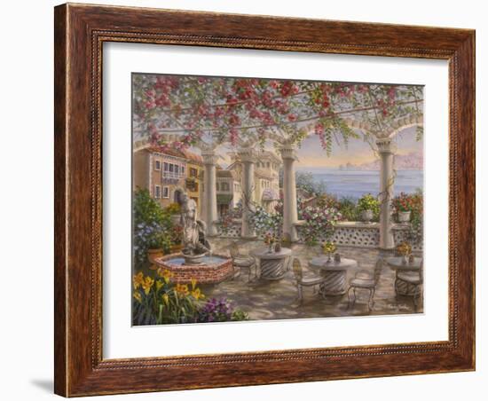Dining on the Terrace-Nicky Boehme-Framed Giclee Print