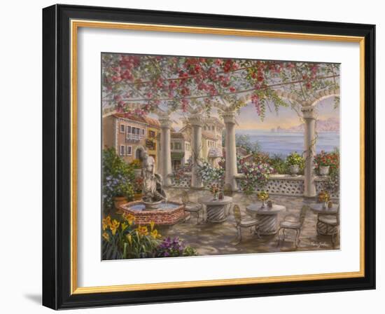 Dining on the Terrace-Nicky Boehme-Framed Giclee Print