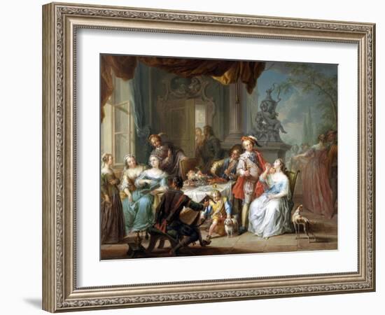 Dining on the Terrace-Franz Christoph Janneck-Framed Giclee Print