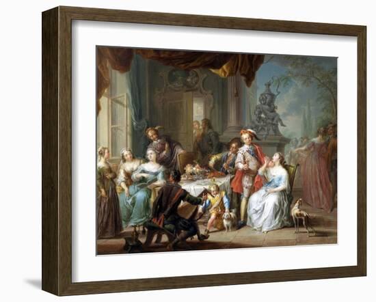 Dining on the Terrace-Franz Christoph Janneck-Framed Giclee Print