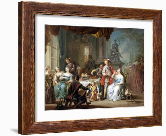 Dining on the Terrace-Franz Christoph Janneck-Framed Giclee Print