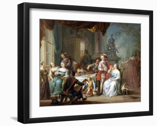 Dining on the Terrace-Franz Christoph Janneck-Framed Giclee Print