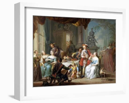 Dining on the Terrace-Franz Christoph Janneck-Framed Giclee Print