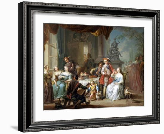 Dining on the Terrace-Franz Christoph Janneck-Framed Giclee Print