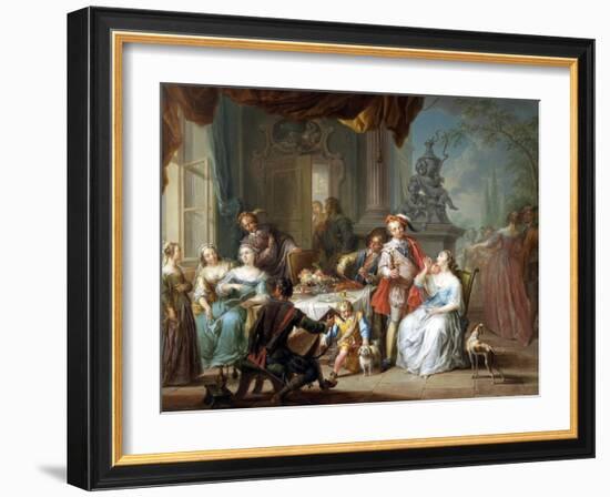 Dining on the Terrace-Franz Christoph Janneck-Framed Giclee Print