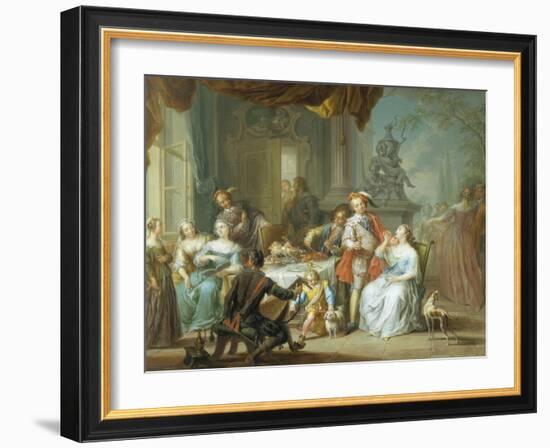 Dining on the Terrace-Frans Christoph Janneck-Framed Giclee Print