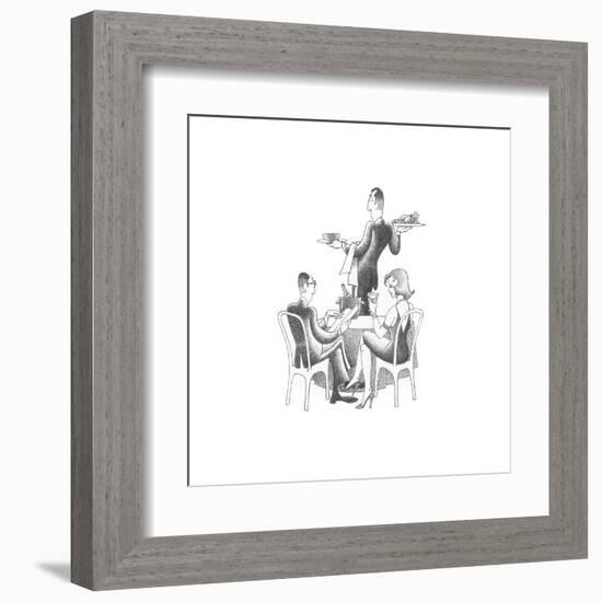 Dining Out-Roger Vilar-Framed Art Print