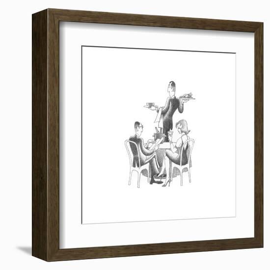 Dining Out-Roger Vilar-Framed Art Print