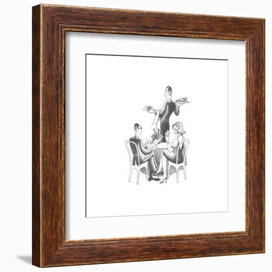 Dining Out-Roger Vilar-Framed Art Print