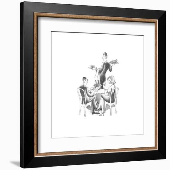 Dining Out-Roger Vilar-Framed Art Print