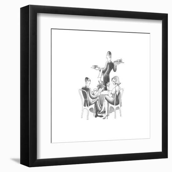 Dining Out-Roger Vilar-Framed Art Print