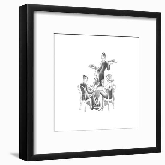 Dining Out-Roger Vilar-Framed Art Print