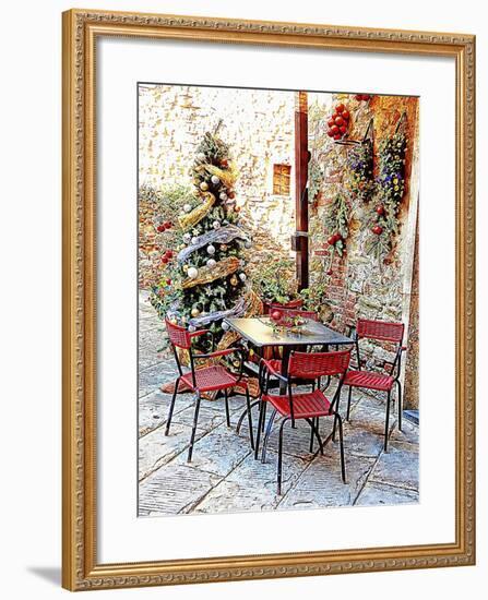 Dining Outside At Christmas Panicale-Dorothy Berry-Lound-Framed Giclee Print