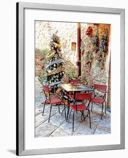 Dining Outside At Christmas Panicale-Dorothy Berry-Lound-Framed Giclee Print