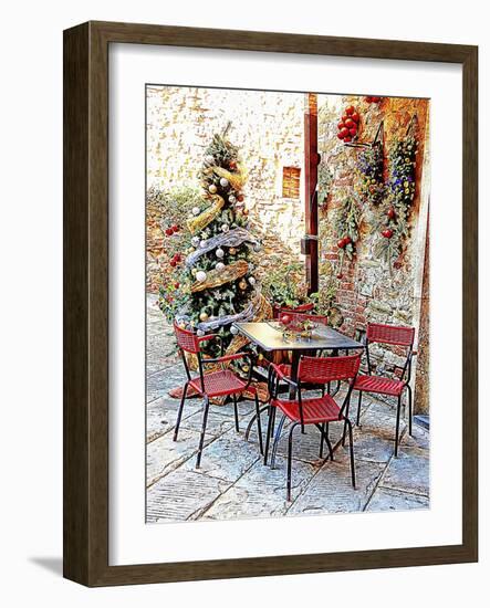 Dining Outside At Christmas Panicale-Dorothy Berry-Lound-Framed Giclee Print