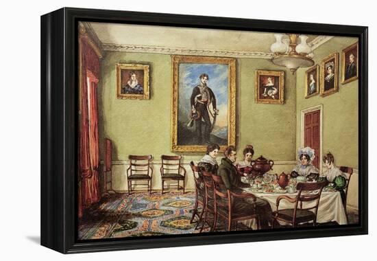 Dining Room at Langton Hall, Family at Breakfast, c.1832-3-Mary Ellen Best-Framed Premier Image Canvas