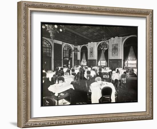 Dining Room at the Copley Plaza Hotel, Boston, 1912 or 1913-Byron Company-Framed Giclee Print