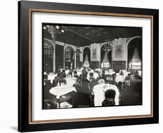 Dining Room at the Copley Plaza Hotel, Boston, 1912 or 1913-Byron Company-Framed Giclee Print