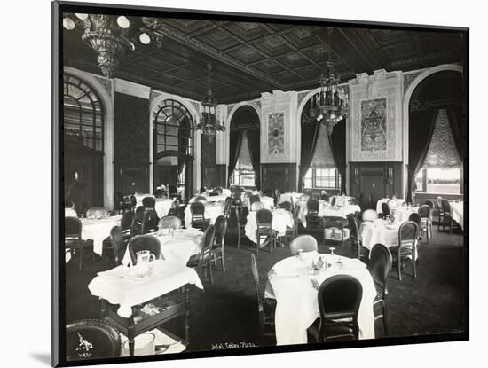 Dining Room at the Copley Plaza Hotel, Boston, 1912 or 1913-Byron Company-Mounted Giclee Print