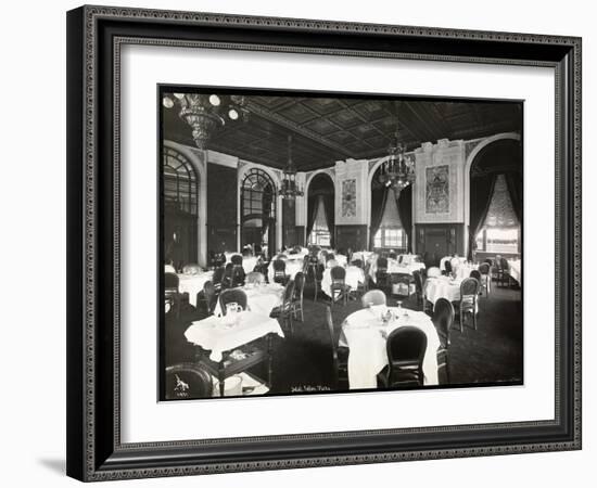 Dining Room at the Copley Plaza Hotel, Boston, 1912 or 1913-Byron Company-Framed Giclee Print