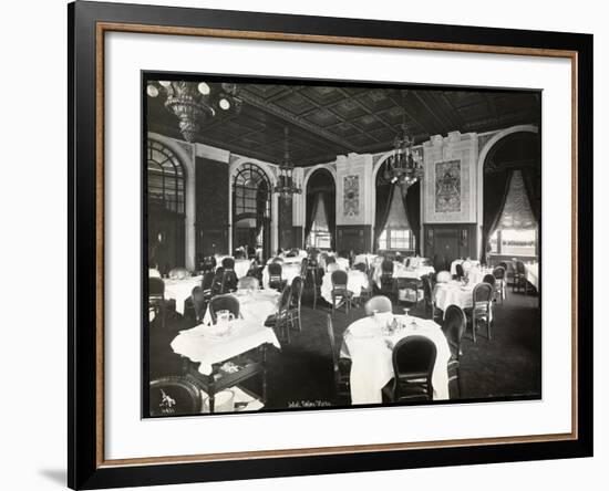 Dining Room at the Copley Plaza Hotel, Boston, 1912 or 1913-Byron Company-Framed Giclee Print