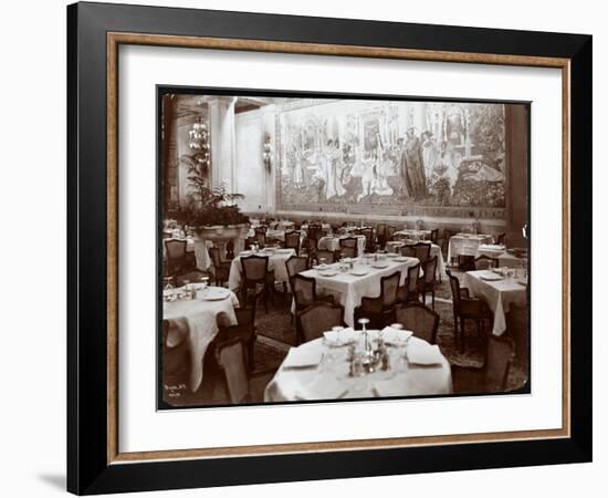 Dining Room at the Hotel Knickerbocker, 1906-Byron Company-Framed Giclee Print