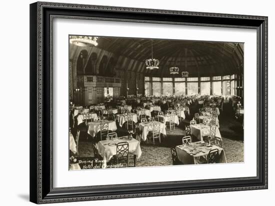 Dining Room, Hotel del Coronado, San Diego, California-null-Framed Art Print