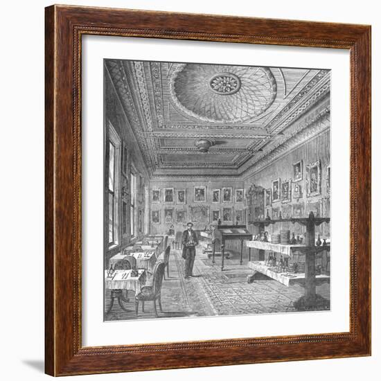 Dining Room of the Garrick Club, 1897-null-Framed Giclee Print