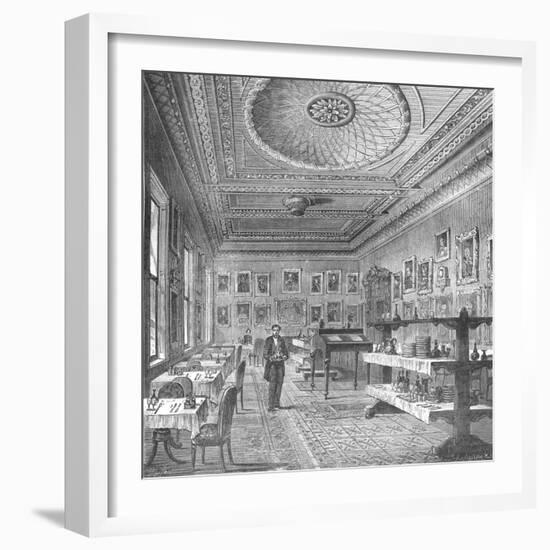 Dining Room of the Garrick Club, 1897-null-Framed Giclee Print