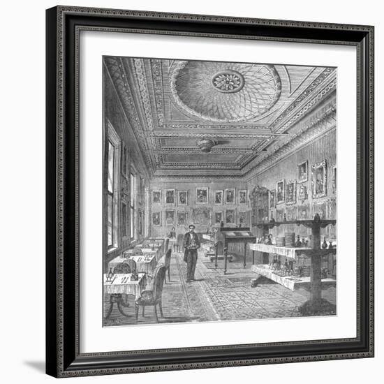 Dining Room of the Garrick Club, 1897-null-Framed Giclee Print